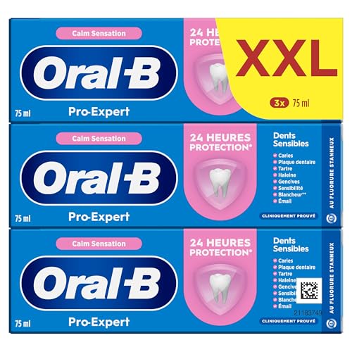 Oral-B Dentifrice Pour Les Dents Sensibles Pro-Expert Calm Sensation, Conçu Pour Protéger Les Gencives, Contre Taches En Surface, Brossage Pour Une...