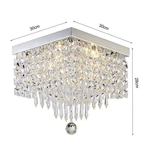 Plafonnier en cristal moderne tricolore de 30cm pour entrée sombre