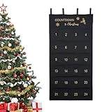 【Weihnachtsgeschenk】 Diese niedlichen Weihnachten Filz Adventskalender sind mit 24 Tage Countdown Kalender taschen versehen. Kinder können süßigkeiten und karten in die taschen stecken. der countdown bis weihnachten ist interessanter als je zuvor.