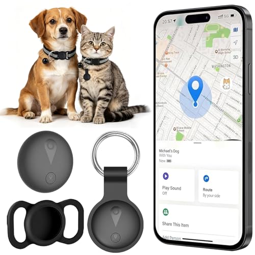 Image of Cat Tracker Collar, Dog Tracker With No Monthly Fees, Dog Tracker Compatible with iOS and Android, Real Time GPS Dog Cat Tracker, Long Battery Life Waterproof Smart Pet Tracker with Collar