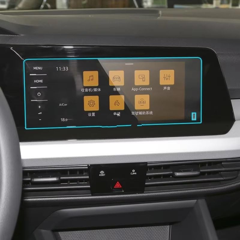 Verre trempé pour VW Golf 8 2021 protégez l'écran tactile des rayures