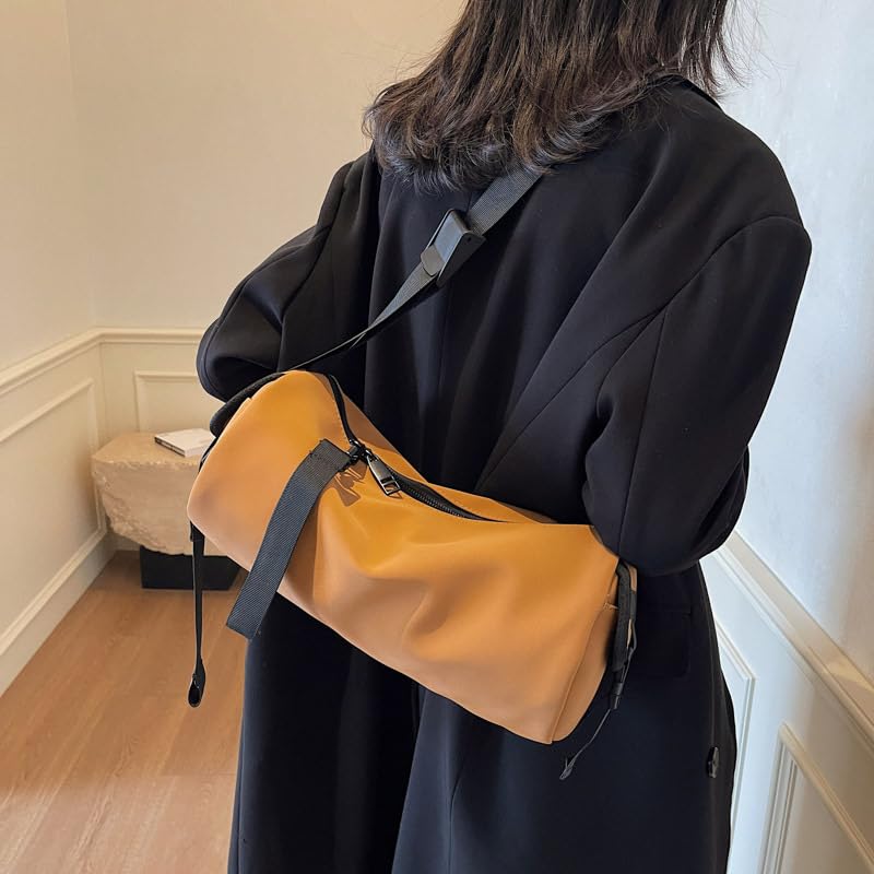 Crossbody Duffel Shoulder Purse Large Capacity Casual Sports Style Barrel Design Versatile Lightweight Travel Use2