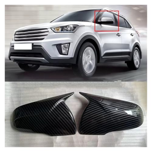 Cache rétroviseur pour Hyundai Creta Ix25 2015-2019 look carbone