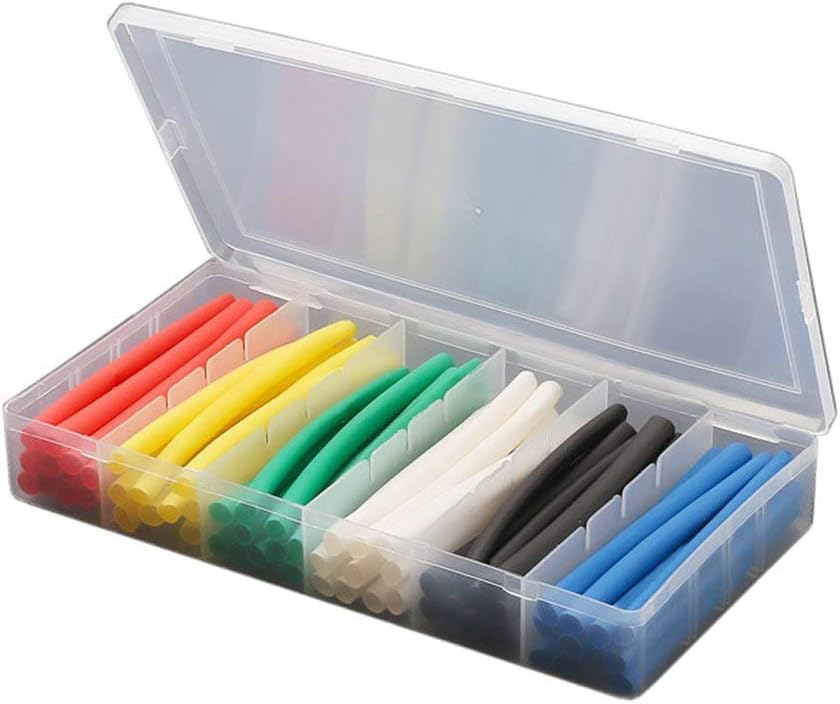 Hygoo 60 PCS Assorted Heat Shrink Tubing Tube, Wire Repair Protector Compatible with iPhone X 8 7 6 Plus 5 SE iPad iPod USB Data Cable