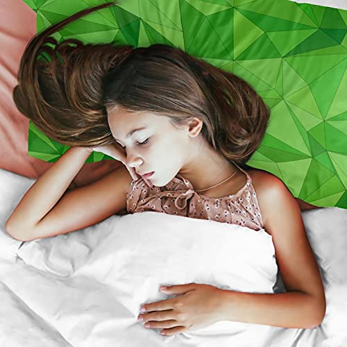 Parure de lit housse de couette vert mosaïque pour une chambre cocooning - 4