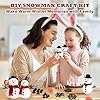 Outivity 300 Pcs Snowman Crafts DIY Kits for Winter Kids, Classroom & Group Craft Supplies, Includes 30 Mini Black Top Hats, 180 Snowman Craft Buttons, 30 Carrot Noses and 60 Hands #2