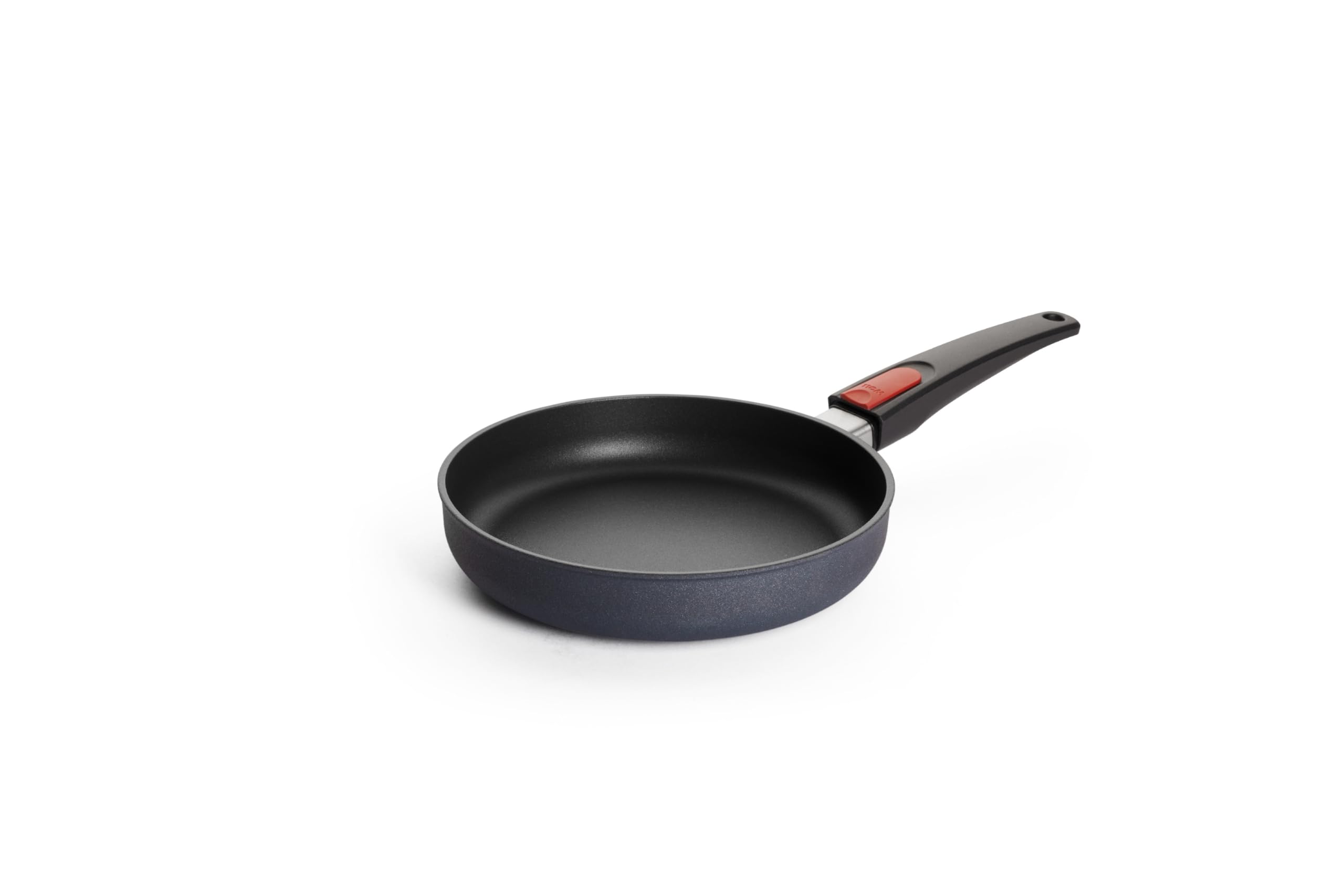 Woll Diamond Lite Flachpfanne - Induktiv -, Ø 22 cm, 5 cm hoch, mit abnehmbarem Stiel - Geeignet für alle Herdarten, Aluminiumguss, Antihaft-Versiegelung, backofenfest, anthrazit