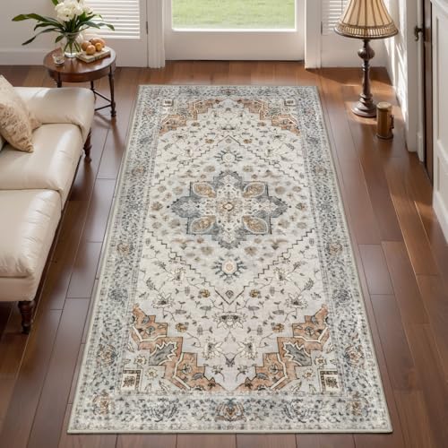 Image of Tangsoo 2x4 Runner Washable Rugs for Entryway, Non Slip Small Area Rug Grey