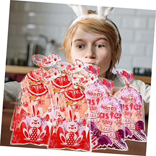 Bolsas de celofán transparentes decoradas para recuerdos de Pascua y repostería artesanal 7