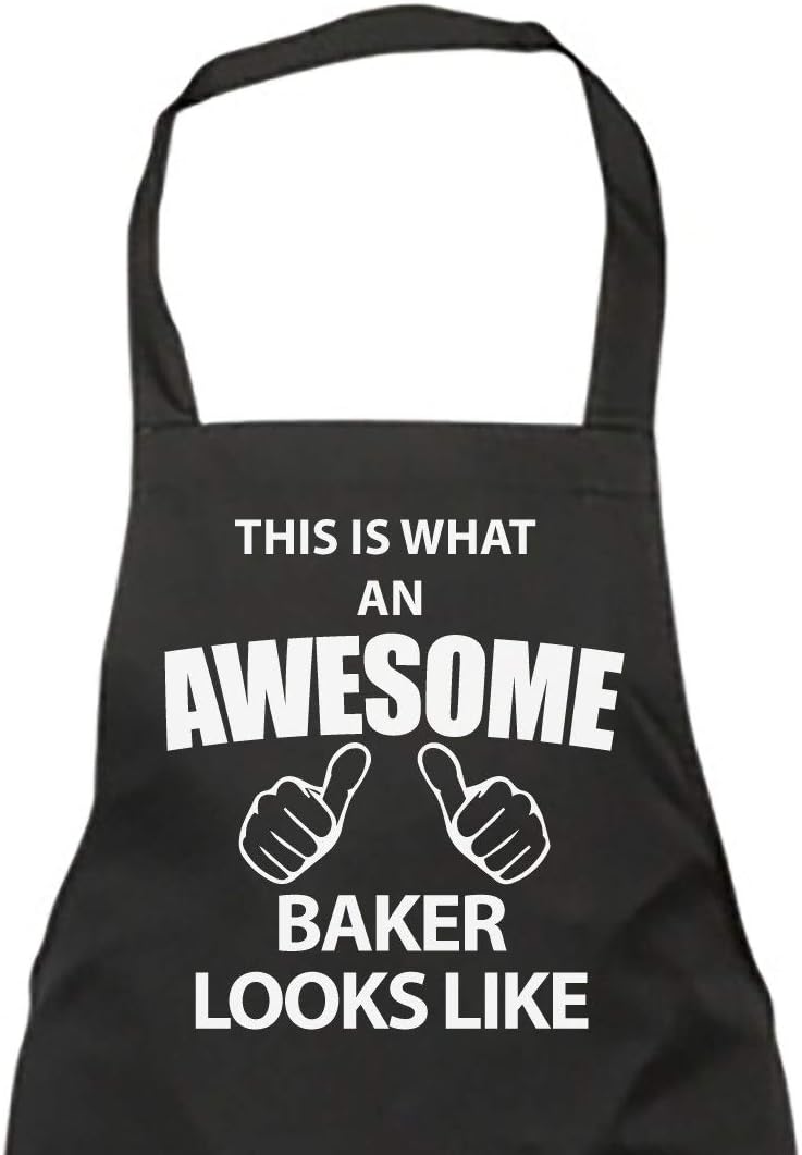60 Second MakeoverLimited This Is What An Awesome Baker Looks Like Black Apron Novelty Gift Chef House Warming Kitchen Present Mothers Day