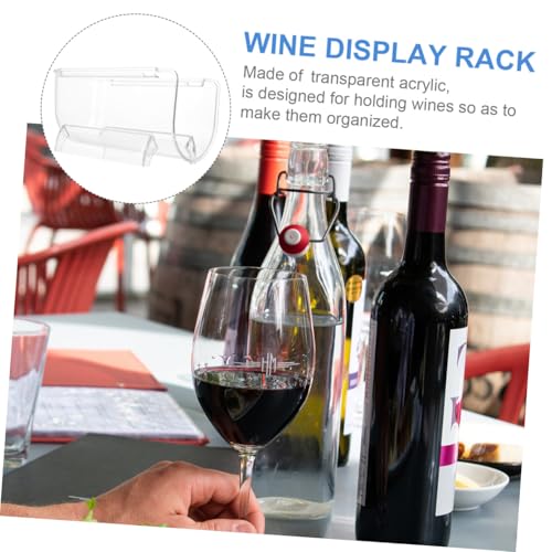 Soporte para botellas de vino de acrílico transparente miniatura 7