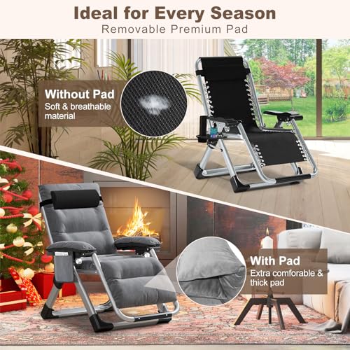 Image of DoCred Comfy Folding Recliner Chair -Bedroom Living Room Chairs