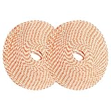 QUARKZMAN 2 Pcs Tendedero Portátil para Viajes, 10M/32.8ft Cuerda para Tender en Exteriores Colgador Plegable con Ganchos para Hogar, Naranja