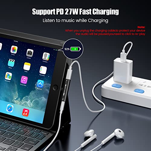 Headphone Adapter For Samsung Galaxy S22+ - 2 In 1 Usb C To 3.5Mm Headphone Adapter With 60W Quick Charge Pd Fast Charging Compatible With Google Pixel 6/5/4Xl，Galaxy S22/S22+ Ultra/S21 #TOP2