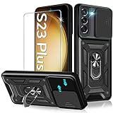 Funda Samsung S23 Plus con Protector Pantalla S23 Plus,[Protección de la cámara] Carcasa S23 Plus Case Cover con 360 Grados Magnetic Anillo Soporte Funda para Samsung Galaxy S23 Plus 5G/6,6"