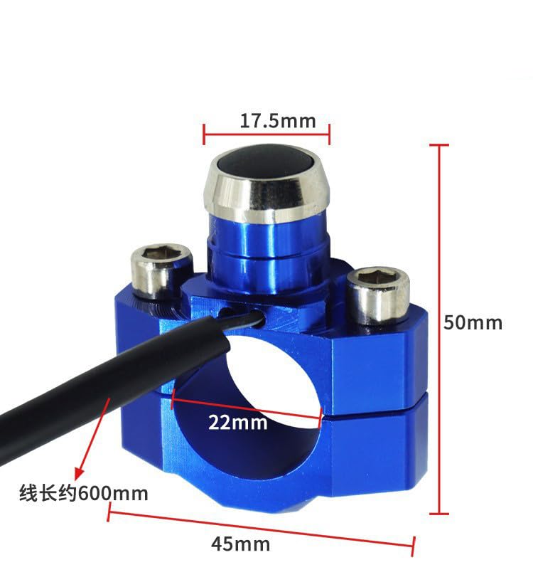 Miniatura 2 de Interruptor de apagado de arranque de motor de motocicleta, interruptor de apagado CNC universal para ATV, Dirt Pit Bike, scooter, Quad 12 V, 78