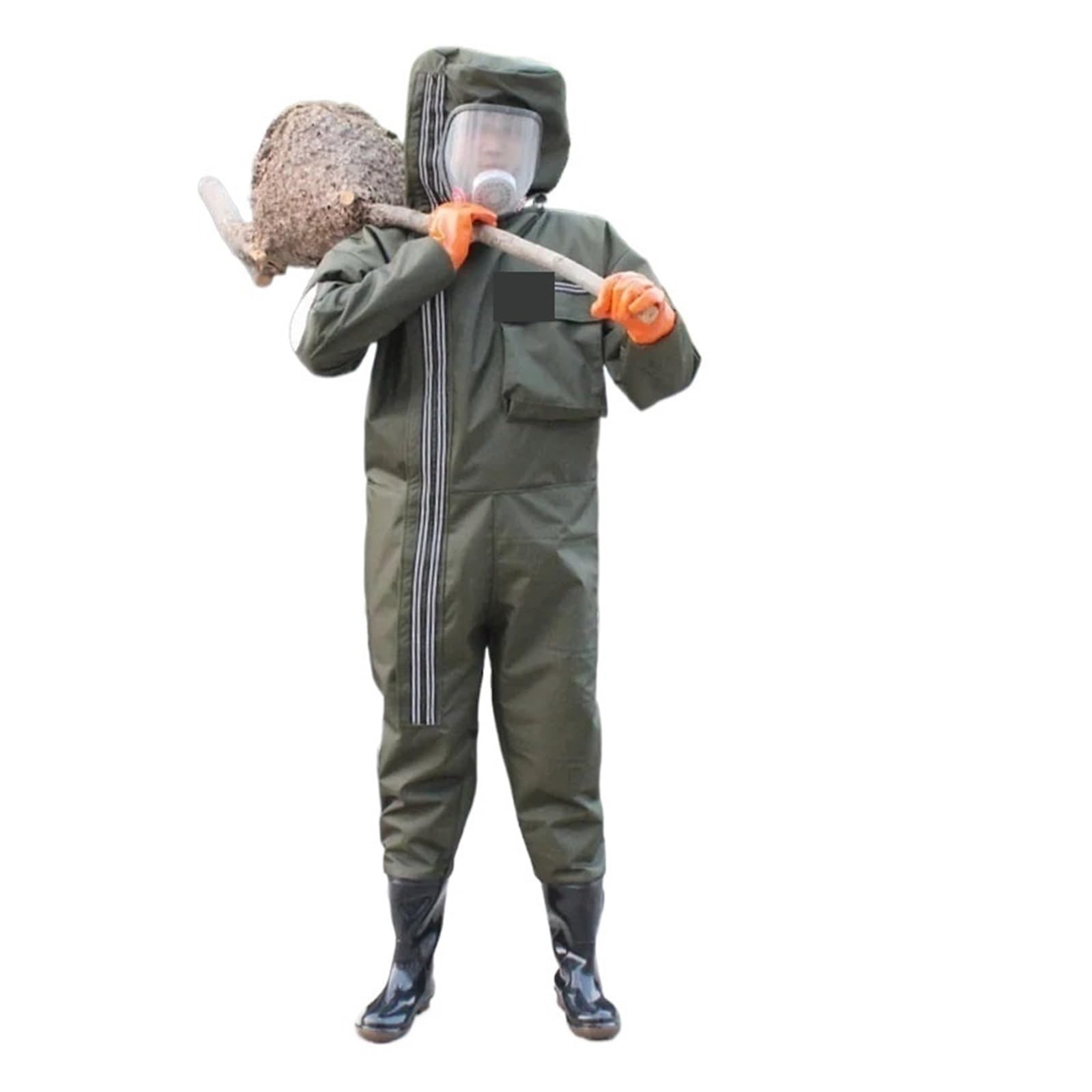 Abbigliamento anti-api anti-vespe, set completo traspirante for catturare api, tuta anti-calabrone con ventilatore, attrezzi for apicoltori Compagno affidabile(Oranje,XX-Large)