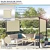 Windscreen4less 10' x 12' Waterproof Sun Shade Sail Straight Edge Outdoor Canopy Cover UV Block for Lawn Patio Backyard Garden Deck Pergola (Beige) #2
