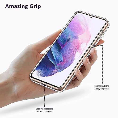 Image of Dashmesh Shopping Back Cover for Samsung Galaxy S21 5G (Soft & Shockproof Back Case with inbuilt Cushioned Edges), Transparent