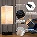 ZEEFO Touch Lamps, Nightstand Table Lamp Built-in Dual USB Charging Ports, 2 AC Outlet, Two Edison Dimmable LED Bulbs Include, Minimalist Design USB Desk Lamps Perfect for Bedroom, Office(Set of 2)