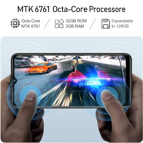 EL X70 Android 11 Smartphone ohne Vertrag Günstig, 6,52 Zoll HD+ Display 4000mAh, 8M Kamera, 3GB + 32GB ROM, Dual Simlockfreie Handys Fingerabdruck/Type-C/GPS-Schwarz – Bild 6