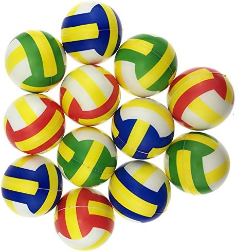 Miniatura 3 de Akusety Pelotas deportivas para el estrés, pelotas de voleibol, paquete de 12 bolas de espuma de 2.5 pulgadas, relajables, para aliviar el estrés