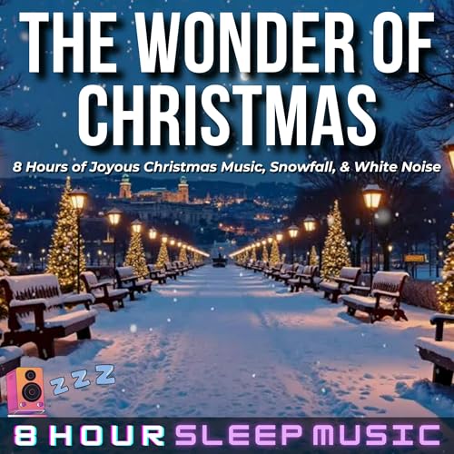 ☃️ The Wonder of Christmas | 8 Hours of Joyous Christmas Music with Winter Snowfall & White Noise for Deep Sleep 🦌 copertina