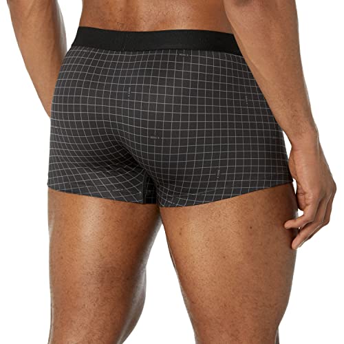 BOSS Men's Plaid Exposed Waitband Logo Trunk2