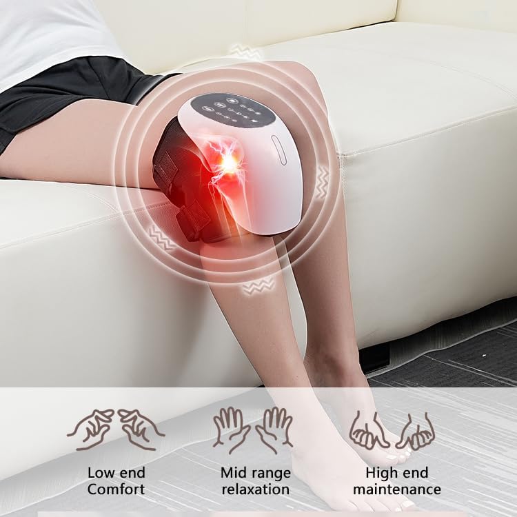 Knee Massager with Heat and Compression, 2025 Upgraded 3 Modes Cordless Heated Knee Massager, 3 Heating Levels & 3 Pressing Levels & 3 Vibration Levels, Gifts for Grandma, Grandpa, Family, Friends - Image 4