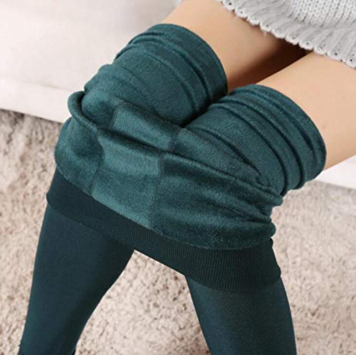 YFZCLYZAXET Hose Frauen Winter Strumpfhosen Dicke Warme Super Stretchy Samt Hohe Taille Strumpfhosen Für Frauen Einfarbig Bequeme Dünne Strumpfhose XL Dunkelgrün Cover