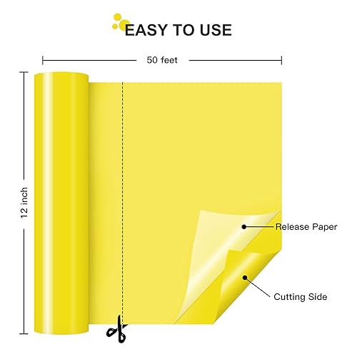 Miniatura 10 de HTVRONT Rollo de vinilo permanente morado  12 pulgadas x 50 pies de vinilo adhesivo morado brillante para Cricut, Silhouette, cortadores de camafeo,