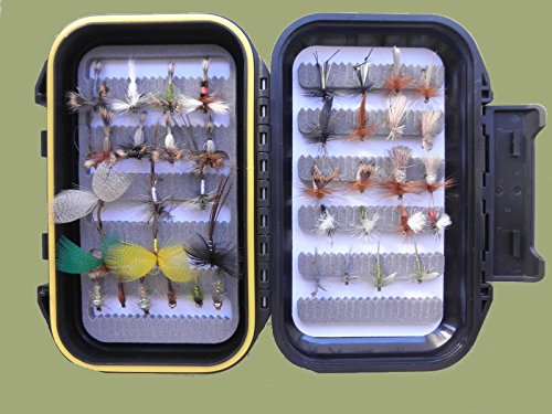 Set de pêche contenant40 appâts en Forme d’éphémères Mouches nymphes etc. pour pêche à la Mouche