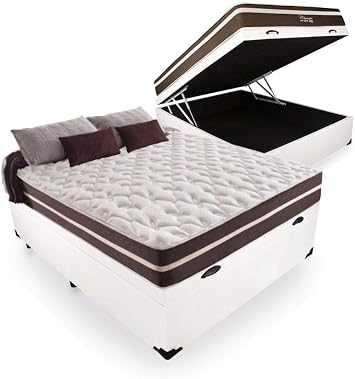 Cama Box Com Baú Casal Anjos Classic Superlastic 138cm