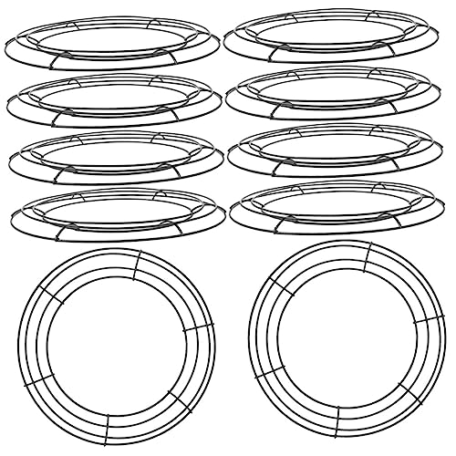OSOLADY 10pcs Wreath Rings for DIY Crafts Round Floral Hoop Frames for Christmas Holiday Decorations Wire Wreath Holders for Garland Supplies Home Decor