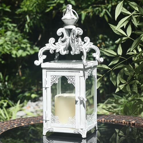 DECORKEY Large Candle Lantern, Decorative Hanging Lantern, Vintag...