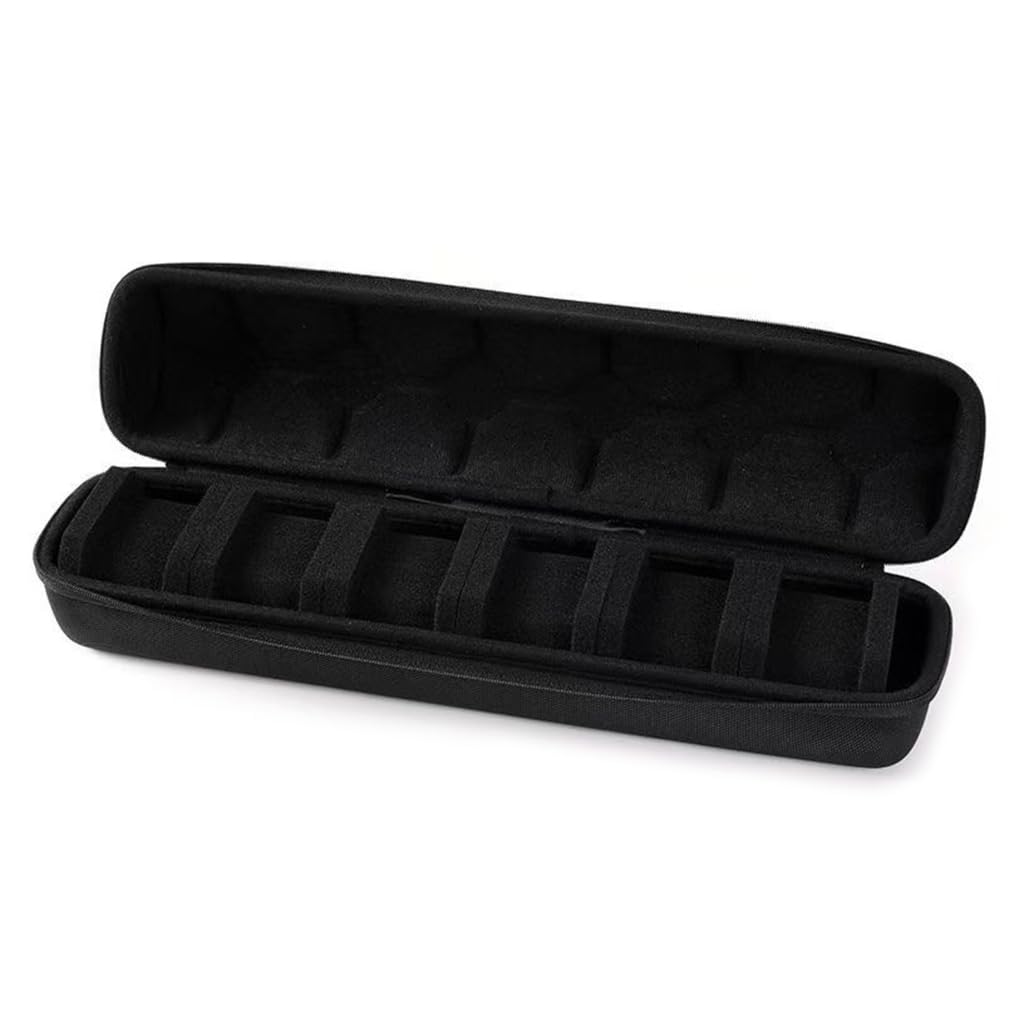 Custodia per orologio a 6 scomparti, design antiurto, interno morbido, per orologio di lusso