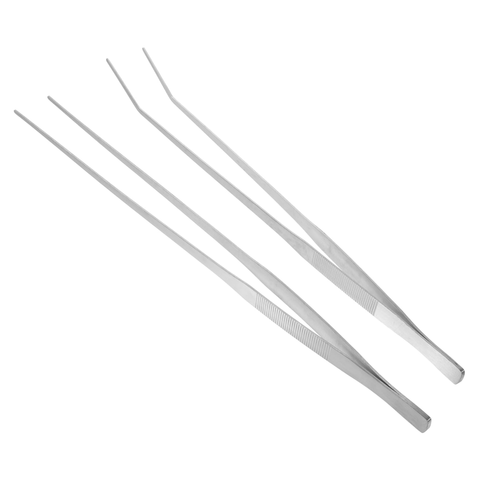 WOONEKY 2piezas Pinzas Metálicas Extralargas Para Reptiles Alimentación Acuario Hechas De Inoxidable
