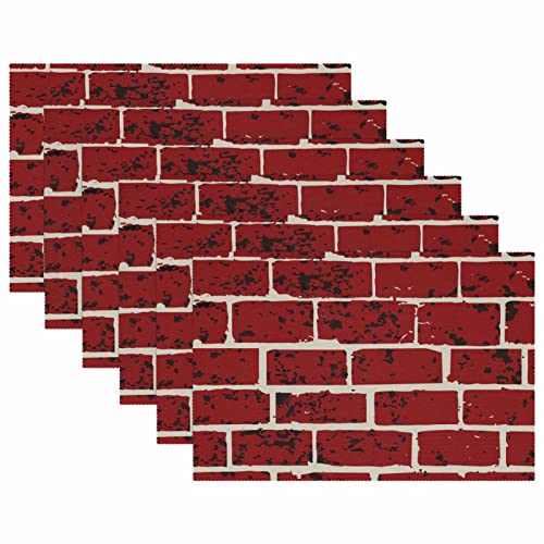 Set de table antidérapant résistant à la chaleur lot de 6 briques - 6
