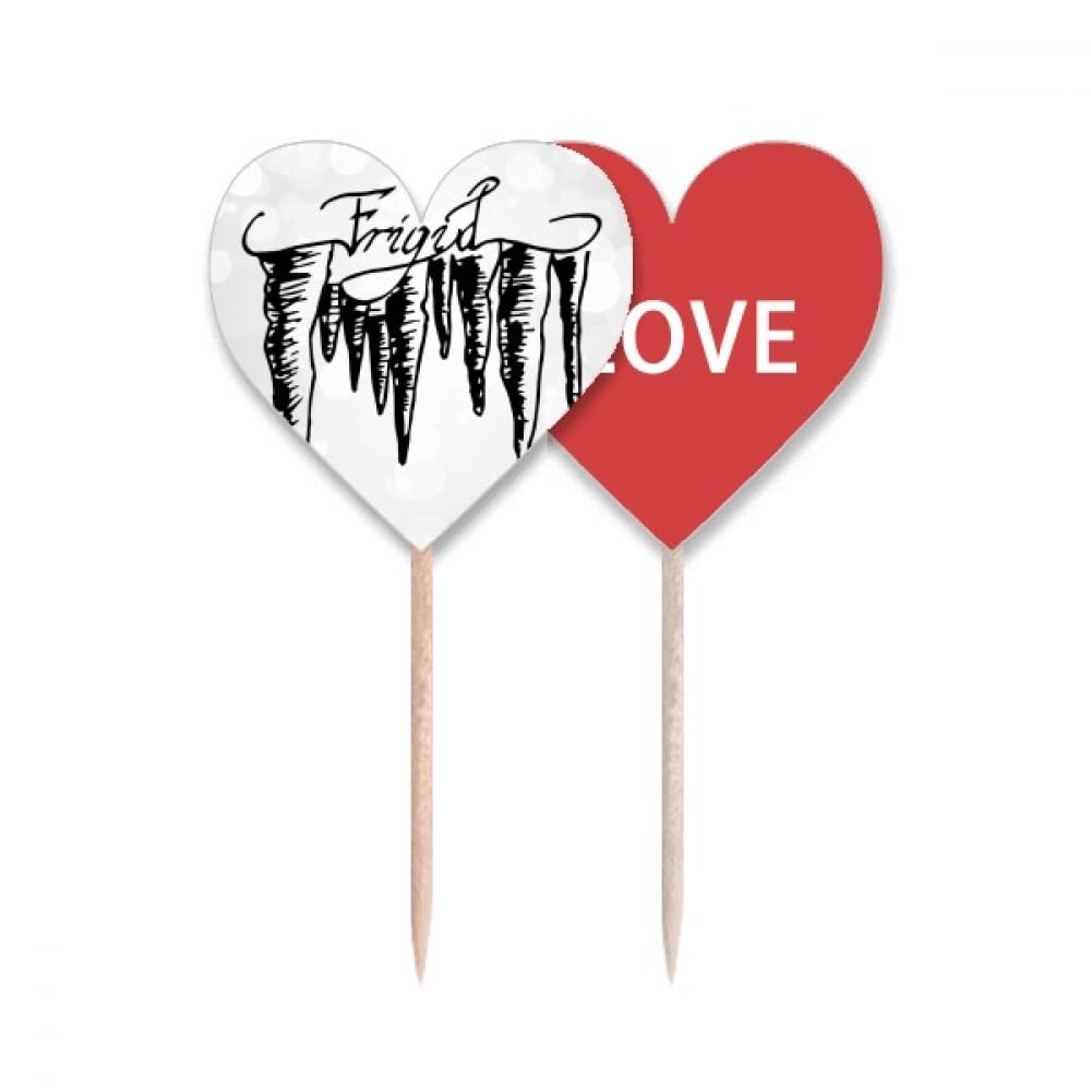Pique-dents stalactites cupcake motif drapeau cœur d'amour pour décoration fête