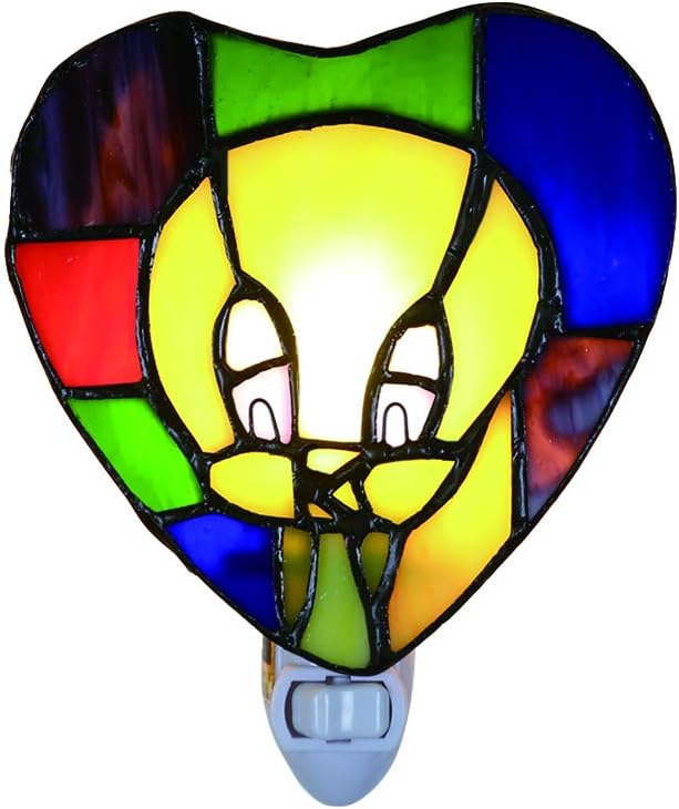 Amazon Stained Glass Lamp スタイリッシュな 省エネの夜ライト，FBOSS ステンドグラスウォールランププラグ