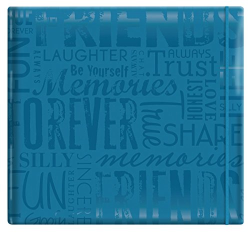 Image of MCS Expressions Collection Friends Expandable 10-Page Scrapbook Album with 12 x 12 Inch Pages, 13.5 x 12.5 Inch, Teal 'Friends'