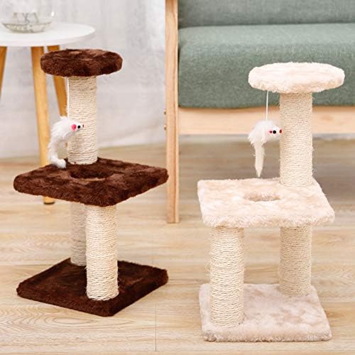 Miniatura 5 de Rascador de gato con marco de escalada, poste rascador para gato, juguete de molienda, cuerda de sisal, árbol de gato, gatito, patio de recreo,