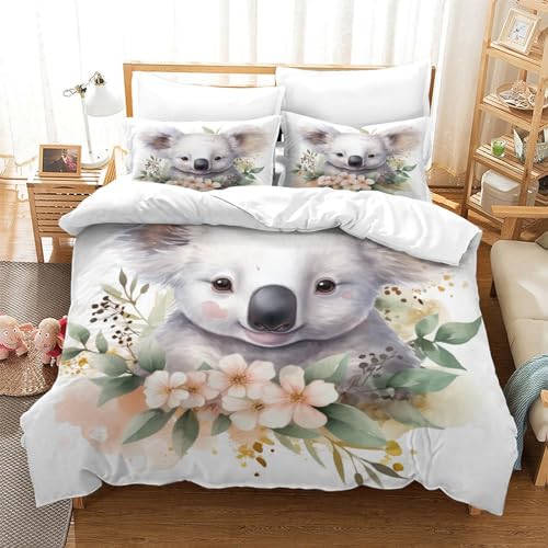 Housse de couette 3D microfibre hypoallergénique lit double douce 200x200 - 3