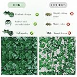 FUOBECIE Artificial Ivy Fence Screen, Fence Screening Trellis with Artificial Leaves Privacy Trellis Roll for Balcony Outdoor Garden Wall Mat Decoration, Green (1 x 3 Meter) - Image 3