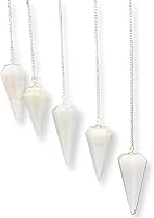 Vista 33 de WholesaleGemShop Péndulo facetado de cristal de piedras preciosas naturales