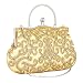 Milky Way Bolso de embrague de noche para mujer, elegante bolso de mano de diamante para baile, cóctel, fiesta, boda, asa superior, dorado, Taille unique
