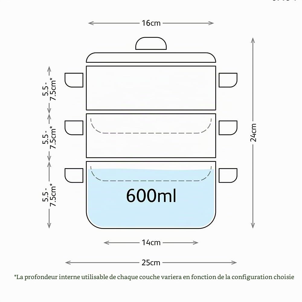 Judge Ensemble cuiseur Vapeur à 3 étages en Acier Inoxydable avec cocotte de 16 cm 600 ML, 2 cuiseurs Vapeur et Couvercle, Compatible Induction, Coffret Cadeau