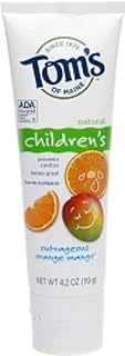 Tom's of Maine Children's Natural Fluoride Toothpaste, Outrageous Orange Mango 4.2 oz (Pack of 4)