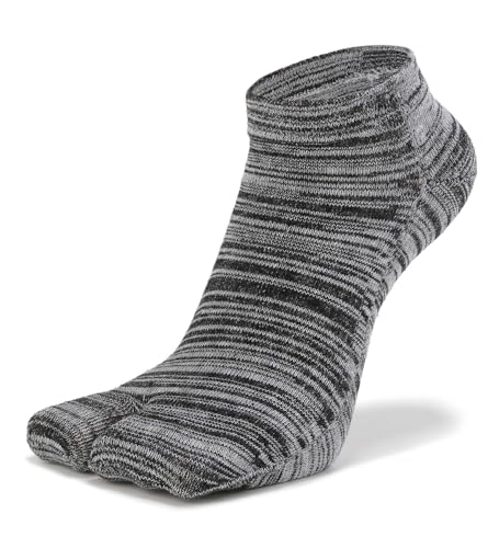 Image of Women's Solid 2 Toe Flip Flop Tabi Socks Geta Ankle Cotton 5 /6 Pairs