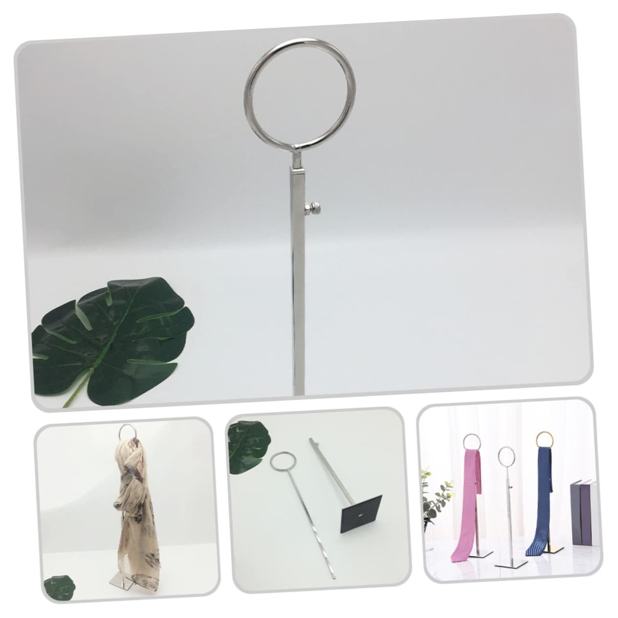 OKUMEYR Metal Scarf Storage Rack Scarf Organizer Display Stand for Ties Belts Accessories for Retail Home Use